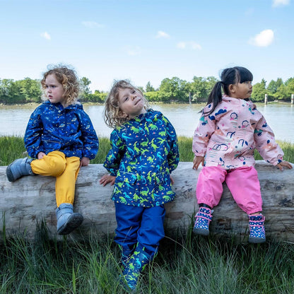 JAN & JUL Waterproof Fleece Lined Rain Jacket, Raincoat for Kids