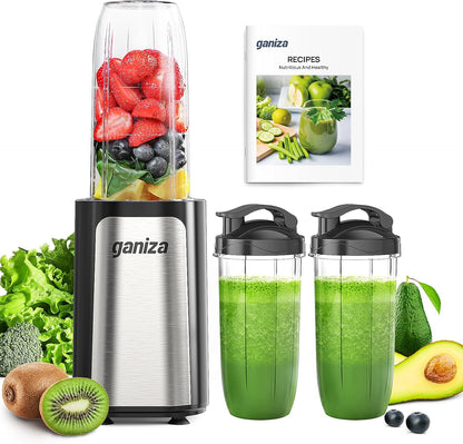 Ganiza Blender for Smoothies, 14Pcs Personal Blender for Shake and Smoothies for Kitchen with 3