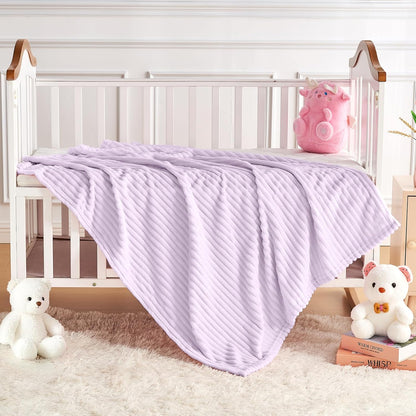 Soft Fleece Baby Blanket Ultra Cozy Baby Blankets for Girls Warm and Lightweight Infant Toddler