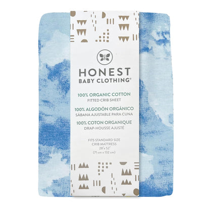 HonestBaby unisex-baby Fitted Crib Sheets Set Standard Mattress, 100% Organic Cotton Baby Boys