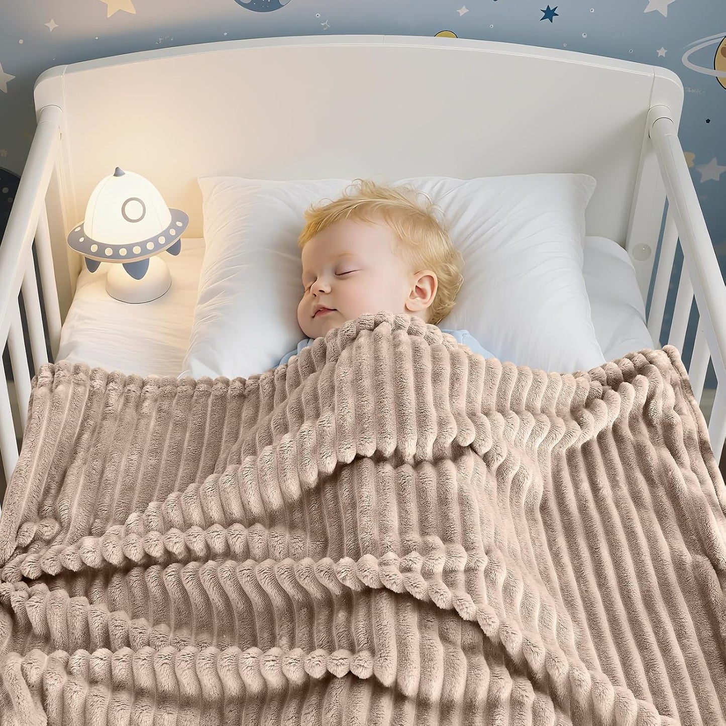 Soft Fleece Baby Blanket Ultra Cozy Baby Blankets for Boys Girls Warm and Lightweight Infant