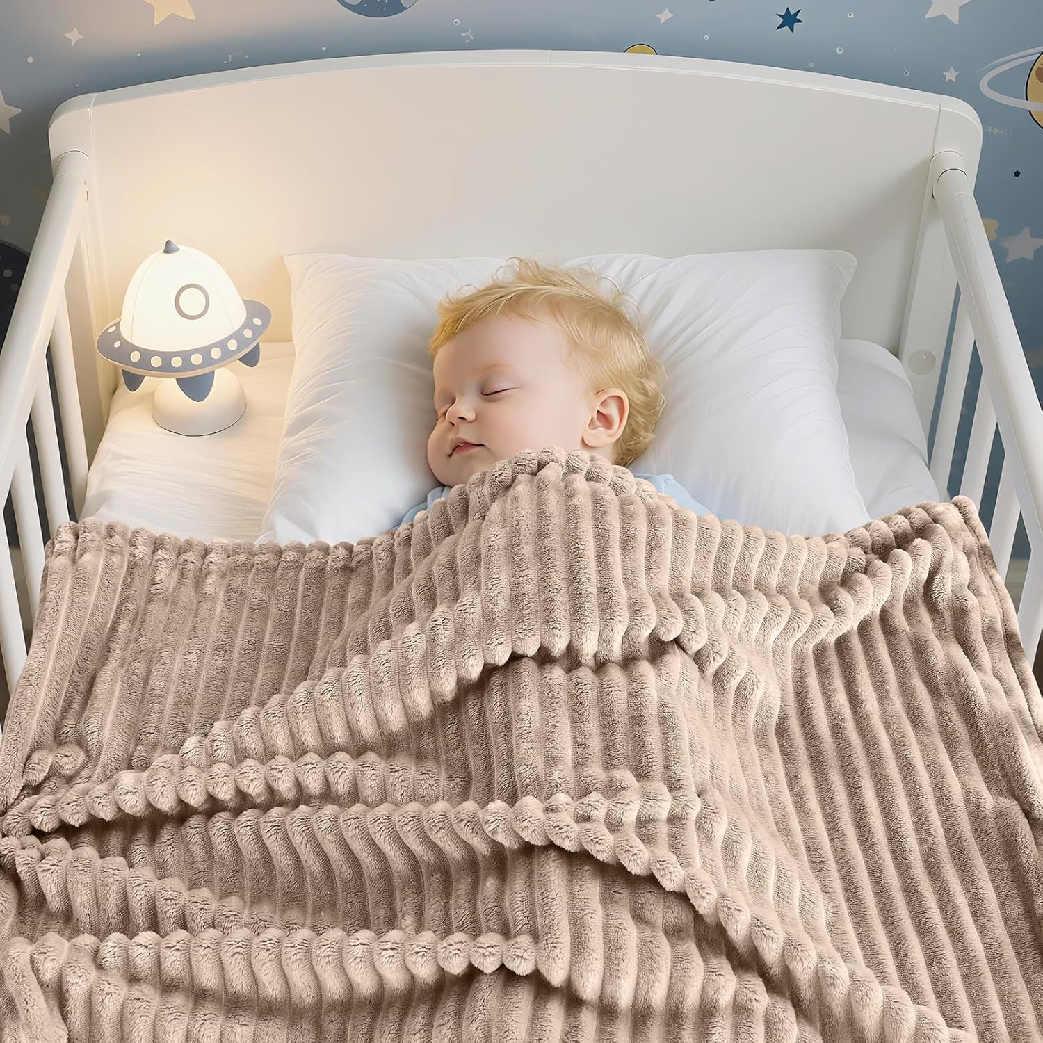 Soft Fleece Baby Blanket Ultra Cozy Baby Blankets for Boys Girls Warm and Lightweight Infant