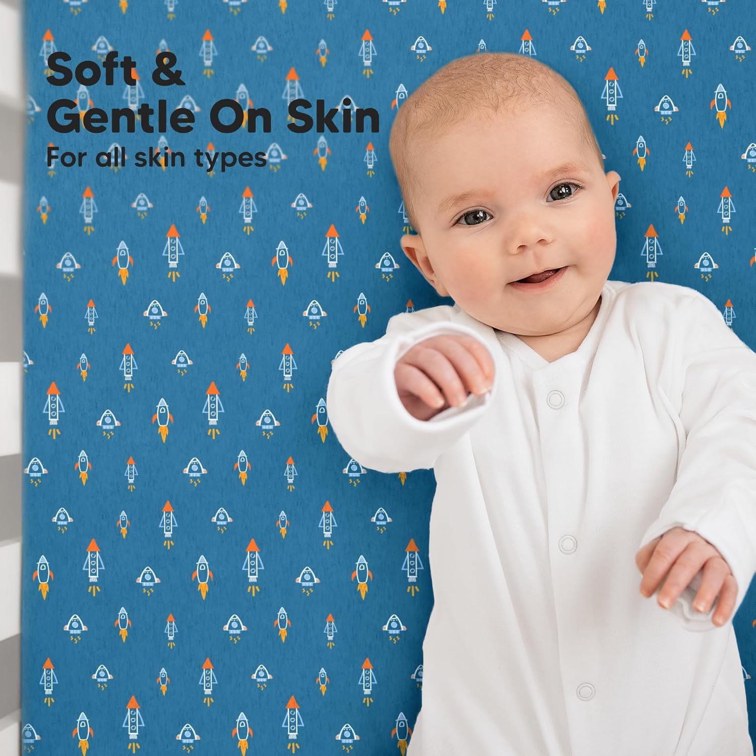 KeaBabies 2-Pack Baby Crib Sheets for Boys, Girls - 52x28 Viscose Derived from Bamboo Toddler Bed