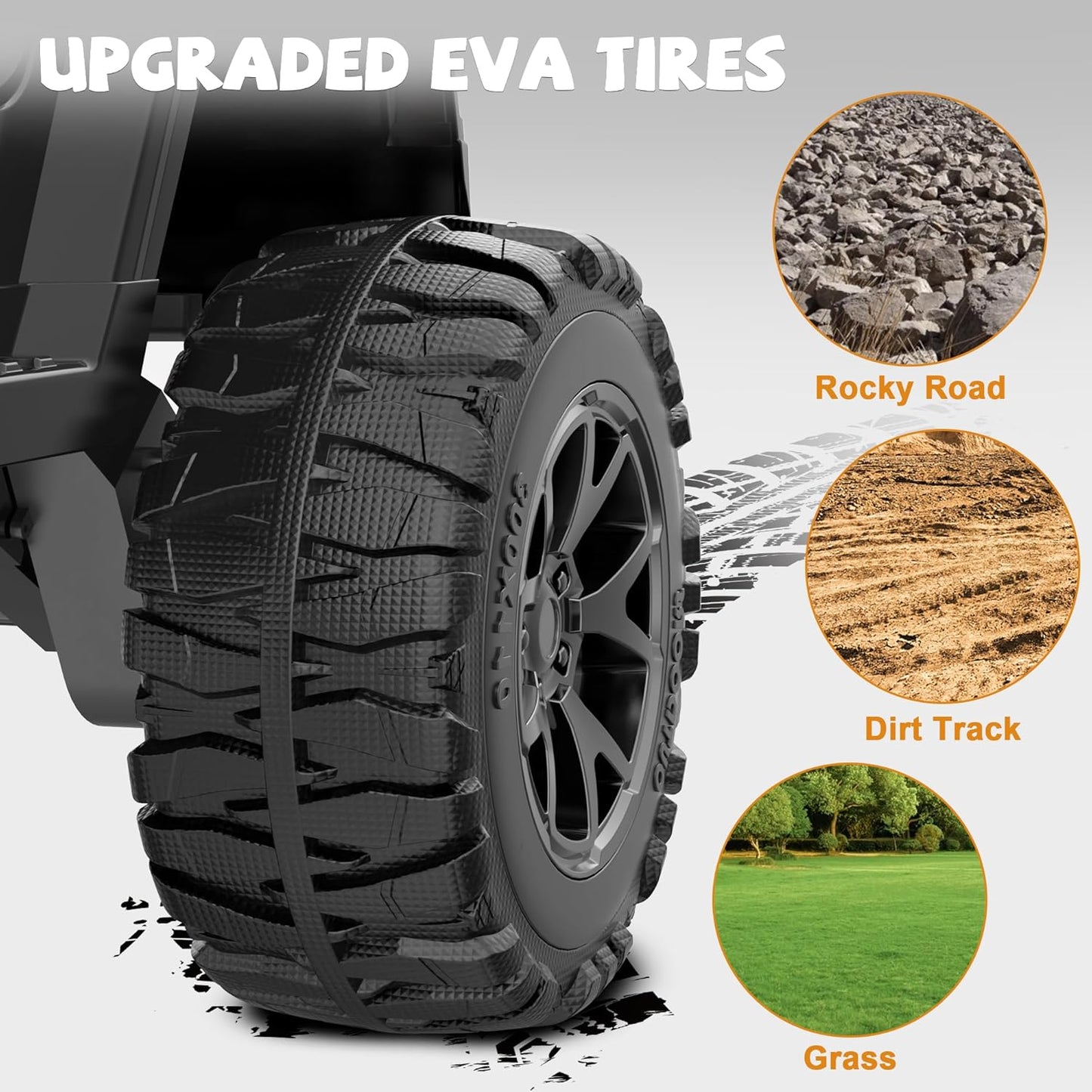 ANPABO 24V 2 Seater Ride On Car for Kids w/EVA Tires, 4X200W Motors, 4 Shock Absorbers, 2.4G Remote Control, Bluetooth Radio, LED Headlights & Searchlights, Electric Car for Kids Ages 3-8, Black