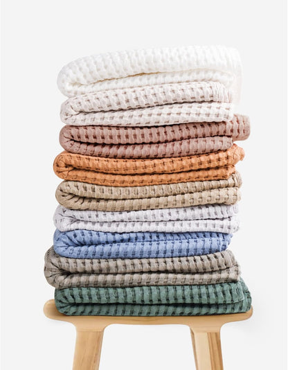 Konssy Waffle Baby Blanket - Soft & Cozy Nursery Swaddle Blanket, Lightweight Toddler Throw for