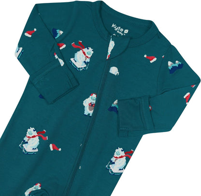 KYTE BABY Unisex Zipper Closure Footies, Rayon Made From Bamboo, 0-24 Months