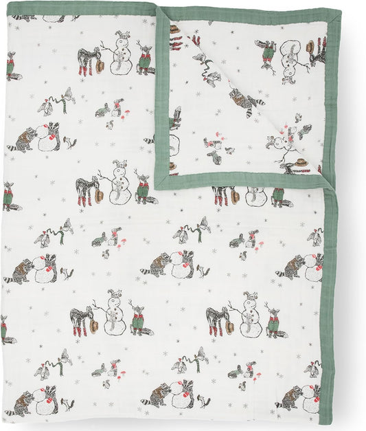 Little Unicorn Premium Quilted Throw | Super Soft, Multi-Layered Muslin XL Blanket| Great for Kids