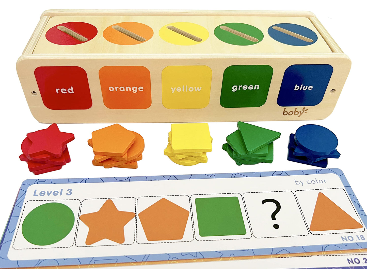 Dailyfunn Montessori Toys Color&Shape Sorting Learning Matching Box for Baby Toddlers 1-3 Year Old
