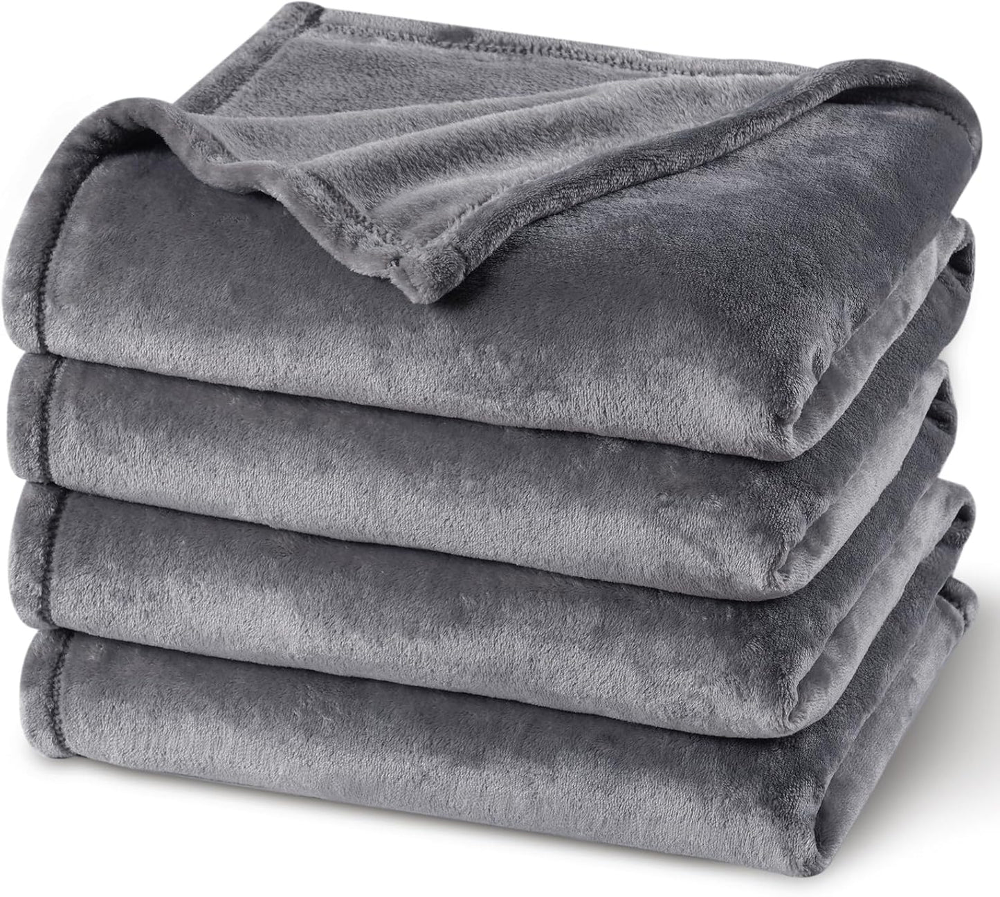 PHF Ultra Soft Fleece Blanket Twin Size, No Shed No Pilling Luxury Plush Cozy 300GSM Lightweight