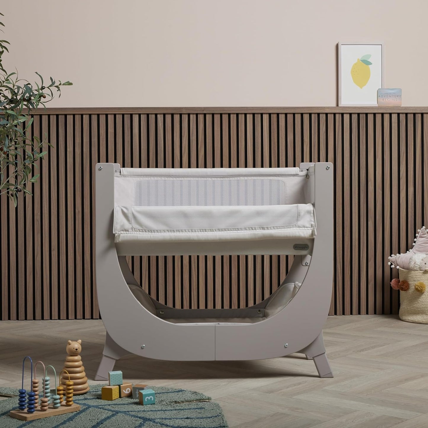 Air Lite Bedside Infant Crib | Breathable Mesh Sides, Drop-Down Panel, Reflux Incline, Adjustable