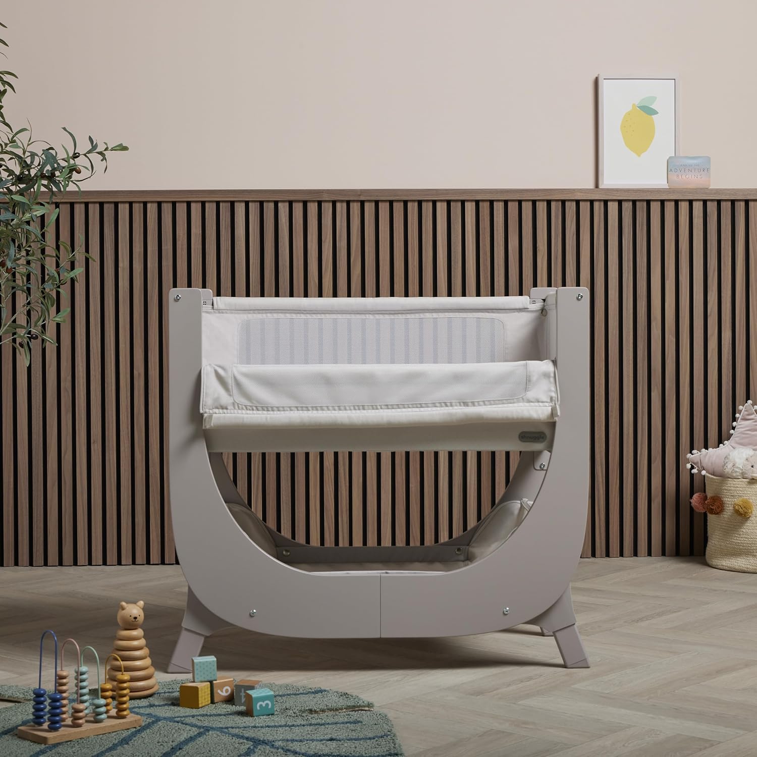 Air Lite Bedside Infant Crib | Breathable Mesh Sides, Drop-Down Panel, Reflux Incline, Adjustable