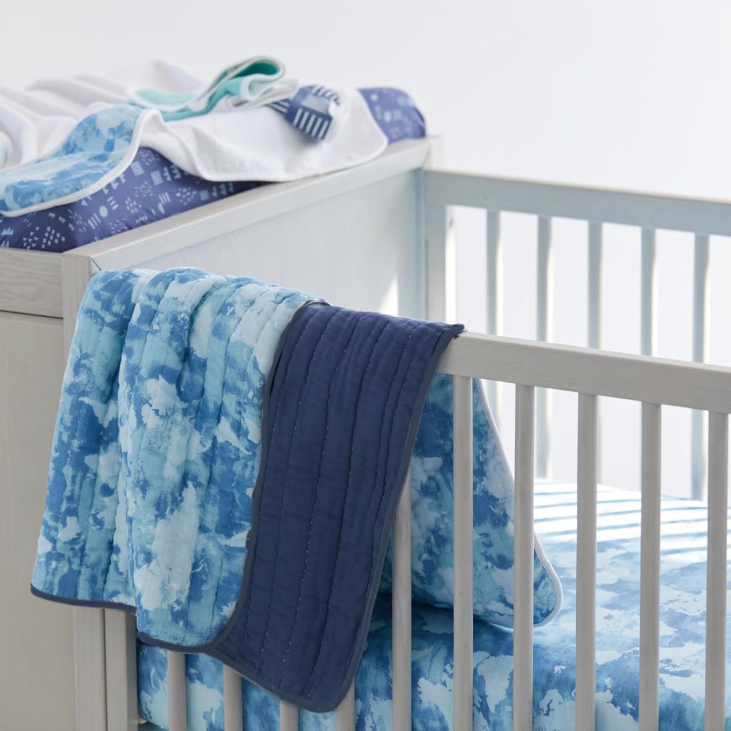 HonestBaby unisex-baby Fitted Crib Sheets Set Standard Mattress, 100% Organic Cotton Baby Boys
