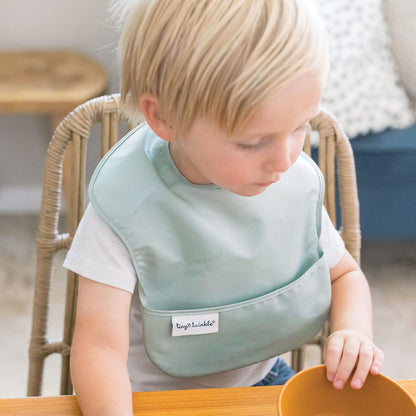 Tiny Twinkle Mess Proof Baby Bibs for Eating - Waterproof, Wipeable Bibs - Toddler Bibs - Travel