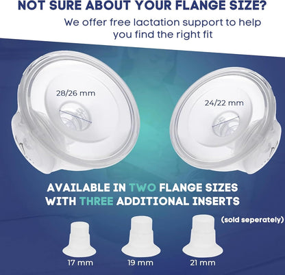 BabyBuddha Hands Free Milk Collection Cups for Breast Pump, 8 Fl Oz Each, Wearable Breastmilk