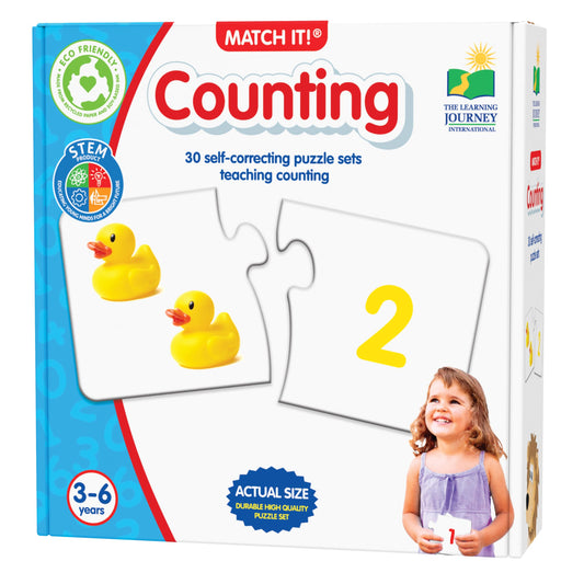 The Learning Journey: Match It! - Counting - 30 Piece Self-Correcting Number & Learn to Count