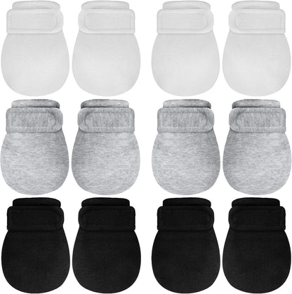 Newcotte Adjustable Baby Mittens No Scratch Newborn Cotton Breathable Gloves Warm Baby Mitts for Boys