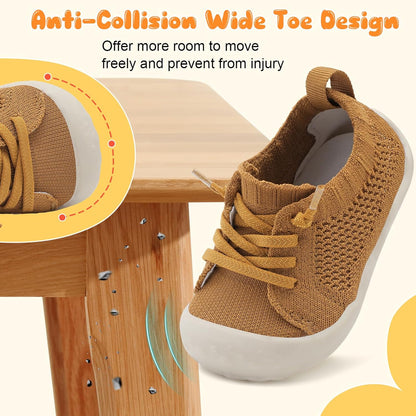 JIASUQI Baby Shoes for Toddler Boys Girls Sneakers Slip on Walking Shoes for Babies