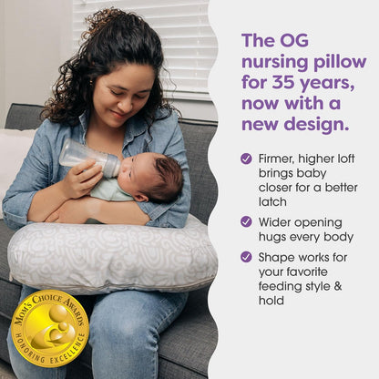 Boppy Nursing Pillow - Ergonomic Bottle & Breastfeeding Pillow with High, Firm, Large Area