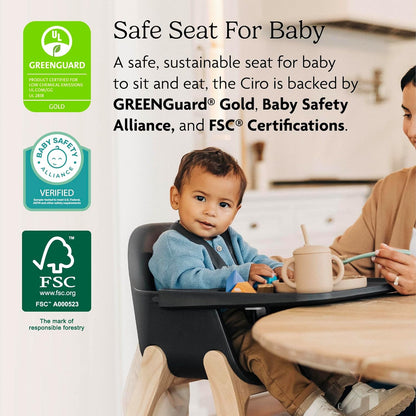 UPPAbaby Ciro High Chair/Sleek, Easy-to-Clean Design/Perfect-Fit Tray to Bring Baby to