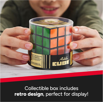 Rubik's Cube, Special Retro 50th Anniversary Edition, Original 3x3 Color-Matching Puzzle Classic Problem-Solving Challenging Brain Teaser Fidget Toy, for Adults & Kids Ages 8+