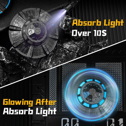 Cool UFO Fidget Spinner Glow in The Dark, Handheld Metal Fingertip Toy, Luminous Desk Fidgit for Kids Adults, Anti Anxiety Stress Relief Fidgeting Alien Gifts for Office