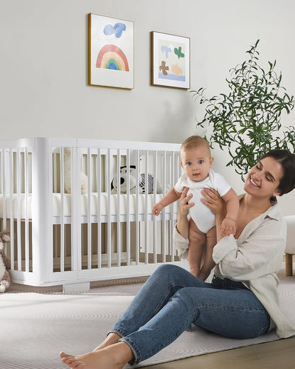Crib Mattress, JPMA Certified Baby Mattress, Breathable Surface, CertiPUR-US and Oeko-TEX Approved, Standard Full Size for Crib & Toddler Bed, Waterproof Machine Washable Cover, 52” x 27.6”