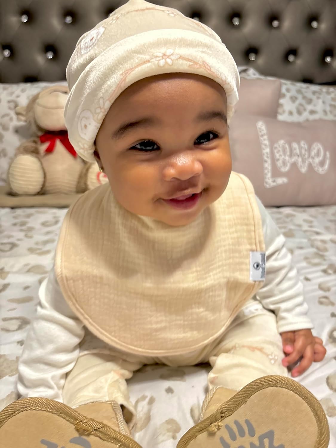 DiaperSquad's Baby Bibs for Drooling and Teething, Bibs for Boys, Baby Girl - Solid Cotton Baby Drool Bibs