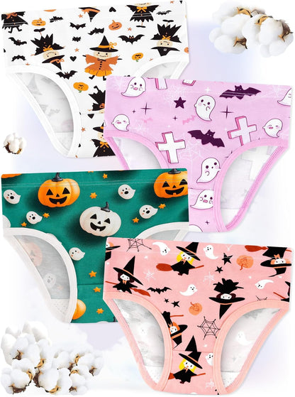 Girls' Underwear,Soft Cotton Tagless Panties for Toddlers' & Little Kids' Comfort,Breathable Briefs,8-Pack