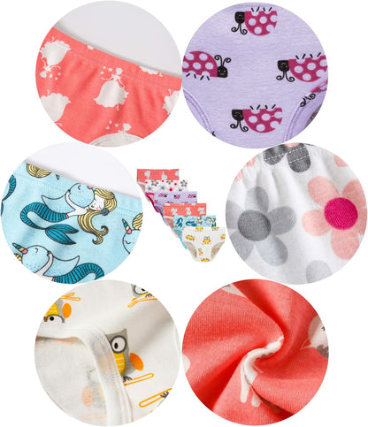 Barara King Little Girls' Soft Cotton Underwear Toddler Undies Kids panties