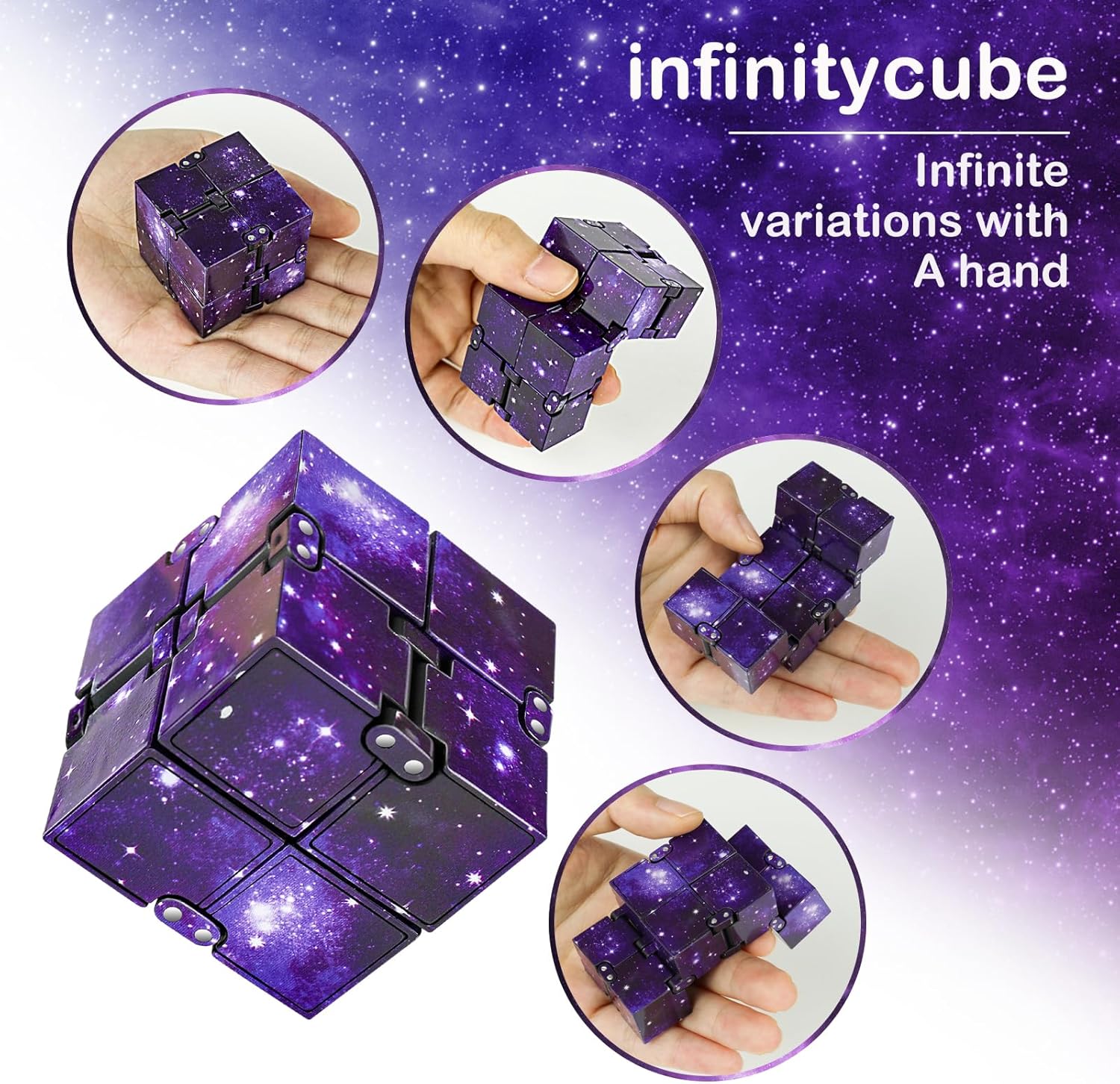 WUQID Infinitycube Fidget Toy Stress Relieving Fidgeting Game for Kids and Adults,Cute Pocket-sized