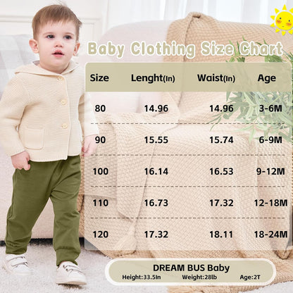 DREAM BUS Pack of 3 Toddler Jogger Pants with Pocket Toddler Boy Sweatpants Baby Boy Pants Infant Newborn Leggings