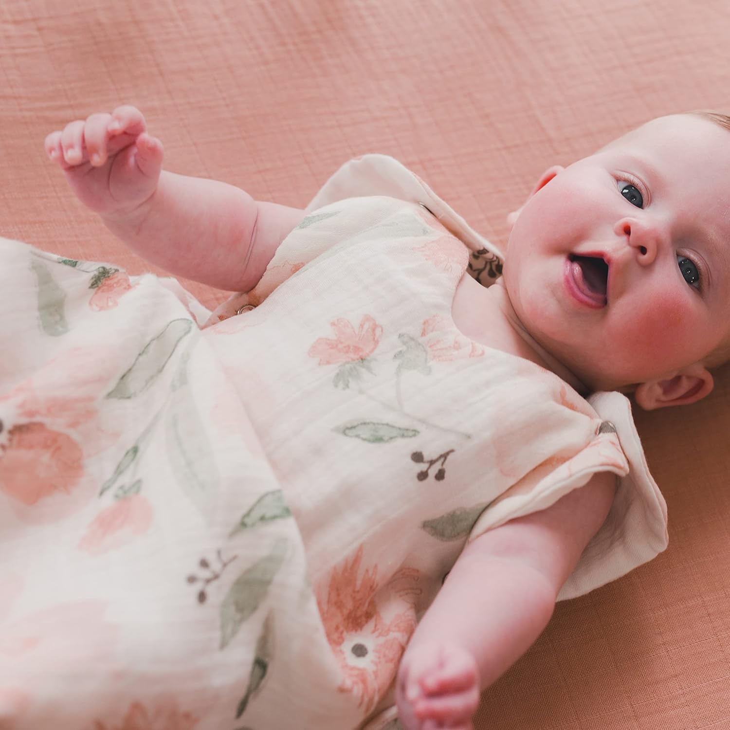 Crane Baby Fitted Sheet, Soft Cotton Fitted Sheet for Cribs and Nurseries, Beige Copper, 28”w x