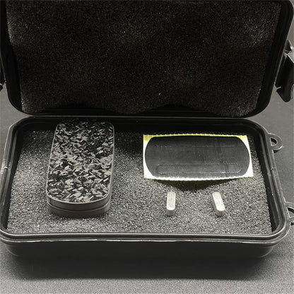 Rectangular Block Carbon Fiber Push Haptic Slider Adult Fidget Toys EDC ADHD Tool Anti-Anxiety Fidget Slider Stress Relief Toys Cool Stuff for Men (Forged Texture)