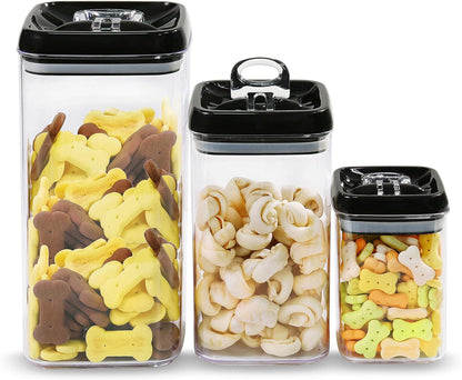 Felli Flip Tite Storage Container with Lid 6" XL Air Tight Ring Lock Top, Clear Acrylic Canister