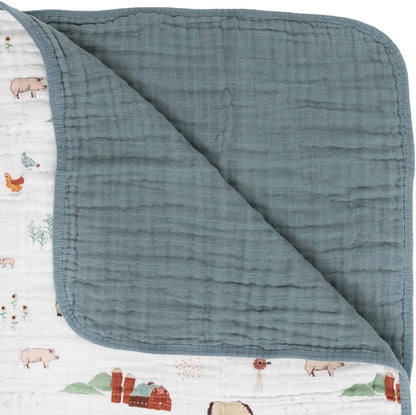 Little Unicorn Original Premium Cotton Quilt | Multi-Layered & Extra-Soft Muslin Fabric |for Babies