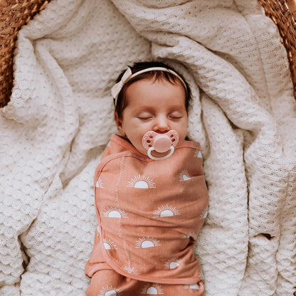 GLLQUEN BABY 3-Pack Baby Swaddle Sleep Sacks with Zipper for Newborn - Baby Swaddles 0-3 Months, Infant Swaddling Sack, Rainbow & Sun, Swaddles Blanket Wrap (Small/Medium)