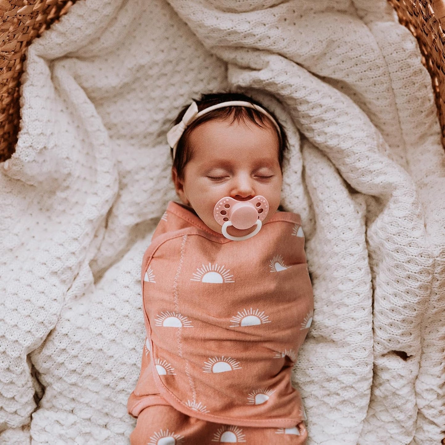 GLLQUEN BABY 3-Pack Baby Swaddle Sleep Sacks for Newborn - Baby Swaddles 3-6 Months, Infant Swaddling Sack, Rainbow & Sun, Newborn Swaddle Blanket Wrap(Medium/Large)