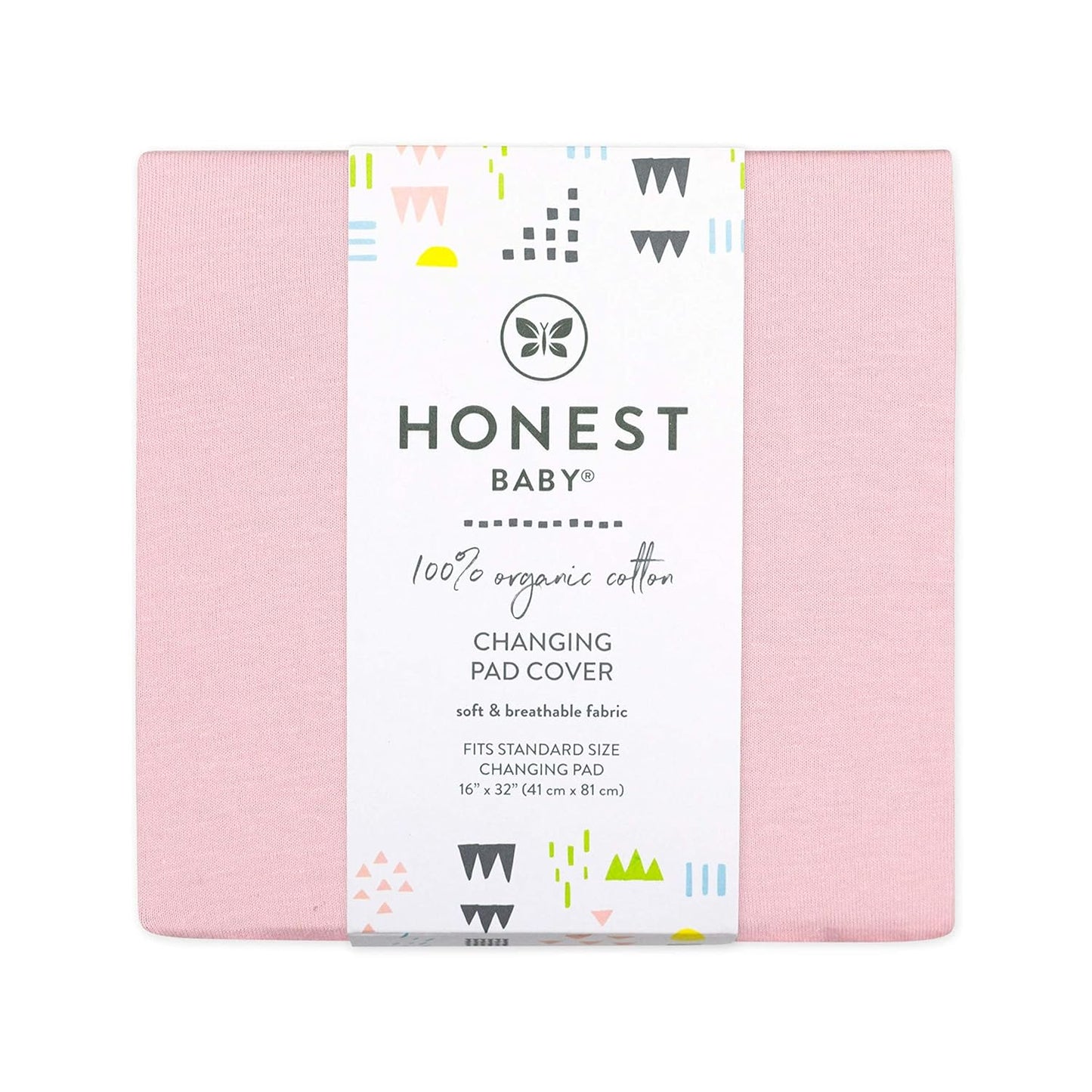 HonestBaby unisex baby Organic Cotton Changing Pad Cover and Toddler Sleepers, Light Pink, One Size US