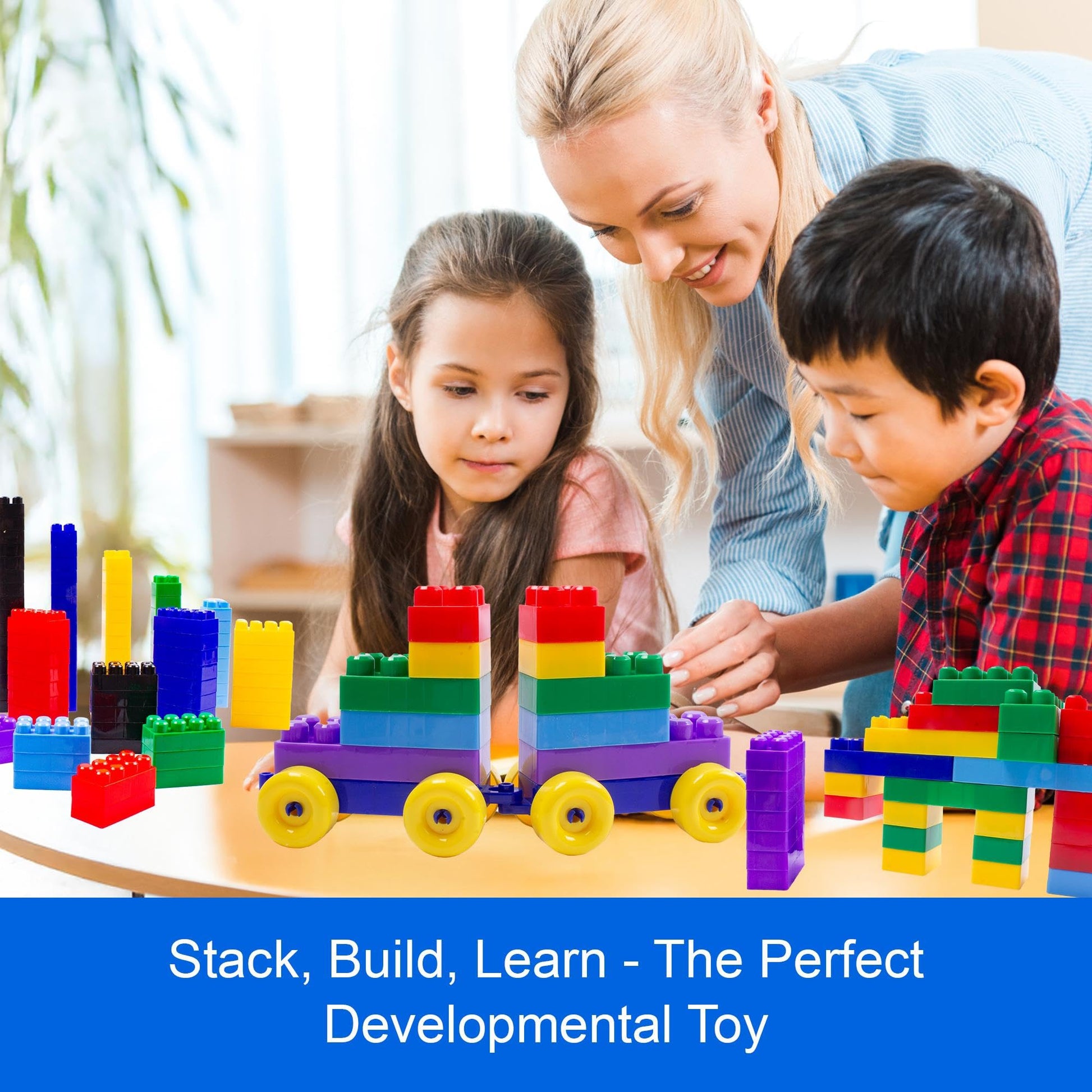 Dimple 300 Piece Large Building Blocks for Toddlers, Kids Interlocking Toys