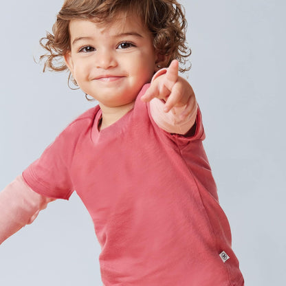 HonestBaby 10-Pack Short Sleeve T-shirts 100% Organic Cotton Baby, Toddler, Little Kids, Boys, Girls, Unisex