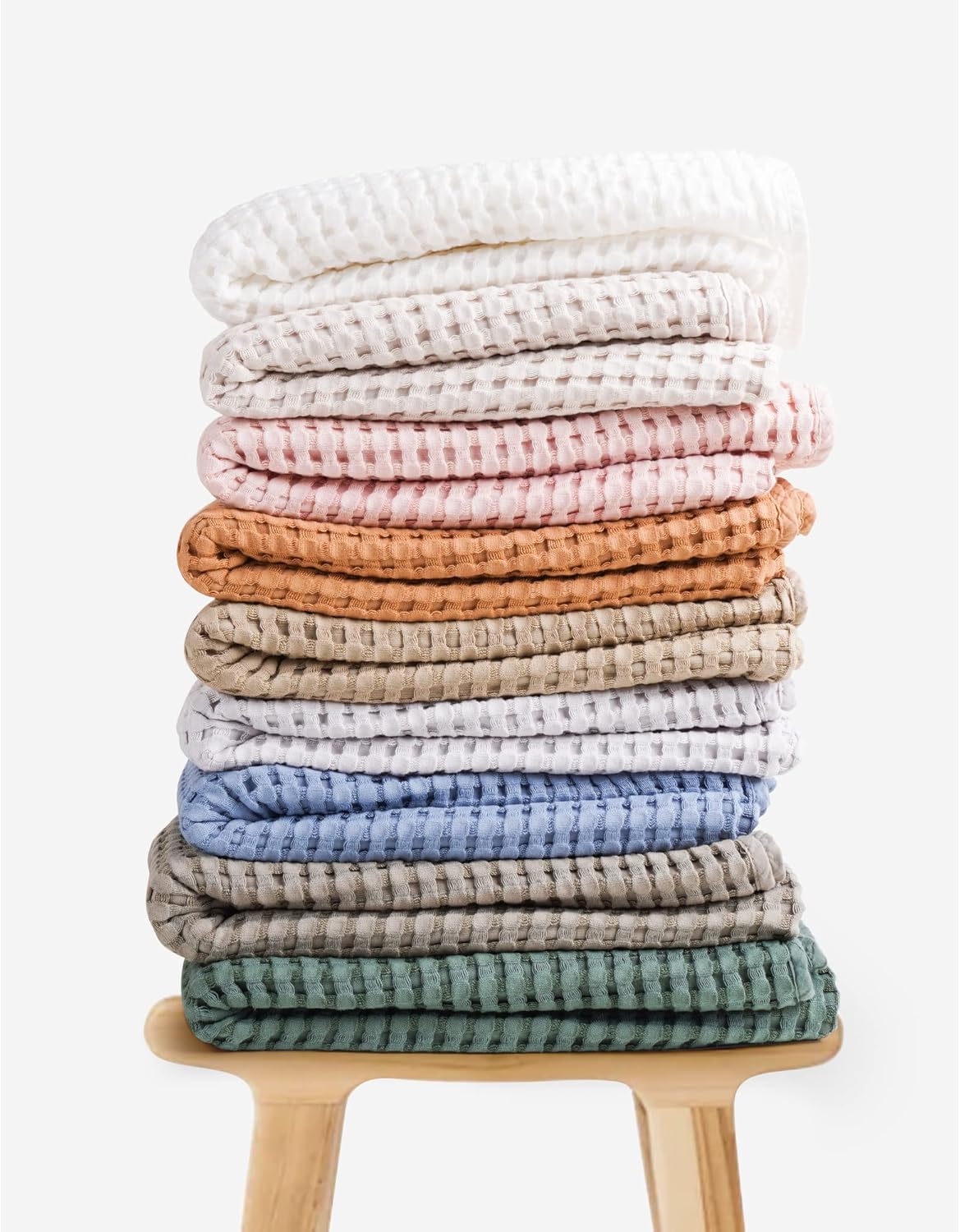 Konssy Waffle Baby Blanket - Soft & Cozy Nursery Swaddle Blanket, Lightweight Toddler Throw for