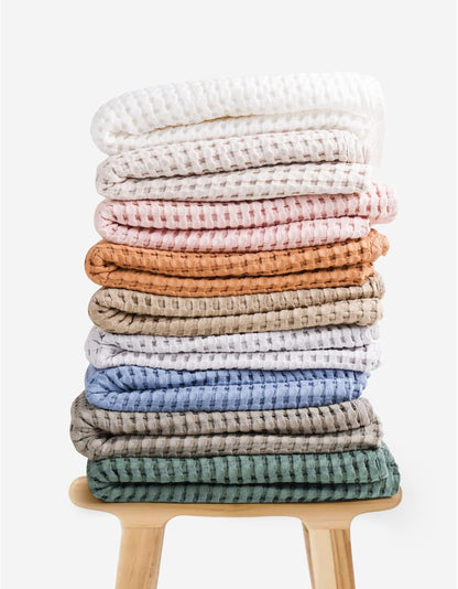 Konssy Waffle Baby Blanket - Soft & Cozy Nursery Swaddle Blanket, Lightweight Toddler Throw for