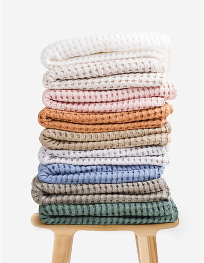 Konssy Waffle Baby Blanket - Soft & Cozy Nursery Swaddle Blanket, Lightweight Toddler Throw for