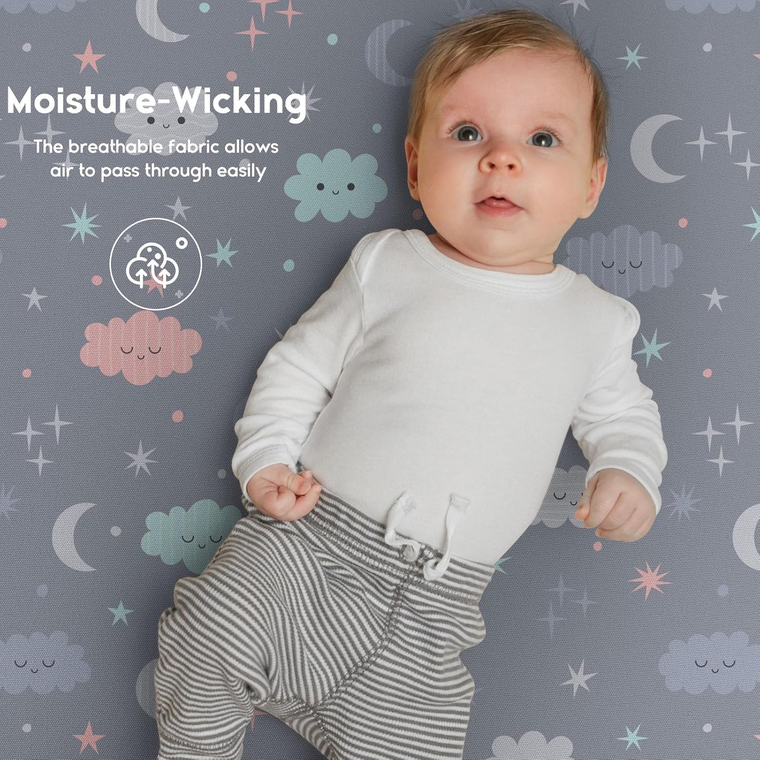 Yoofoss Baby Crib Sheets for Boys Girls, Fitted Crib Sheet 2 Pack for Standard Crib and Toddler