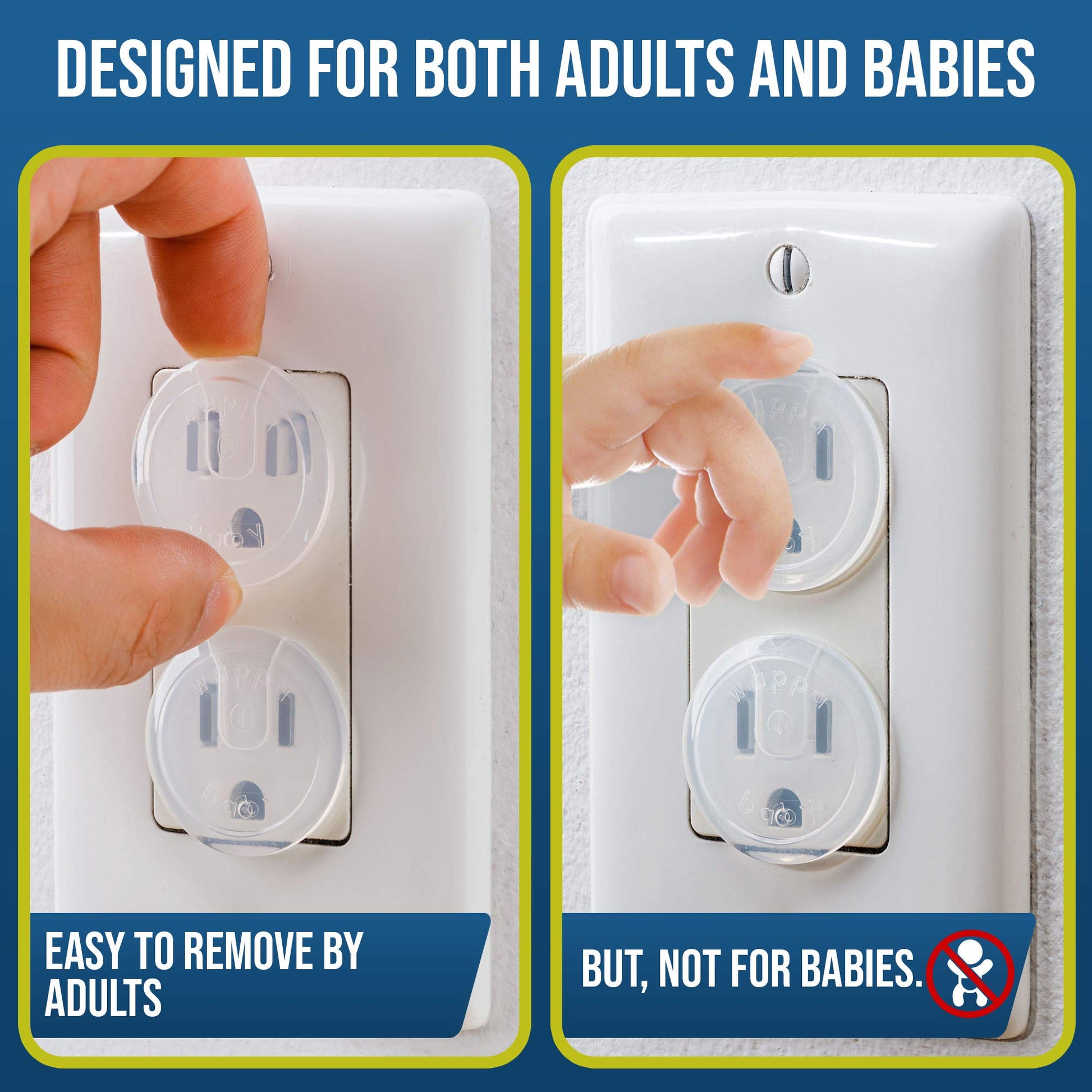 Clear Outlet Covers (50 Pack) Value Pack – Baby Safety Outlet Plug Covers – Durable & Steady