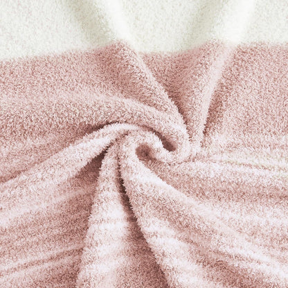 WRENGONGE Pink Throw Blanket, 50x70 Soft Cozy Striped Throw Blankets for Couch, Sofa, Bed, Travel