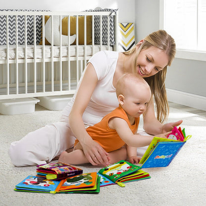 Dr.Rapeti 6 Pack Soft Books, Cloth Book, Bath Book, Baby Book, Crinkle Book