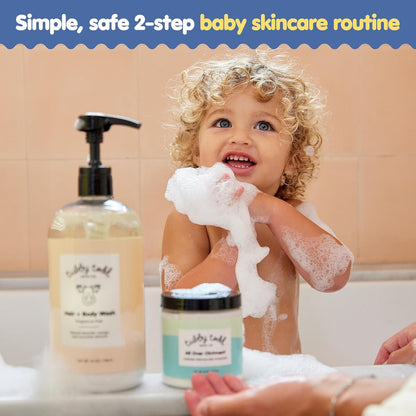 TUBBY TODD's Baby Body Wash & All Over Ointment Eczema Set - Gentle, Hypoallergenic Skincare for