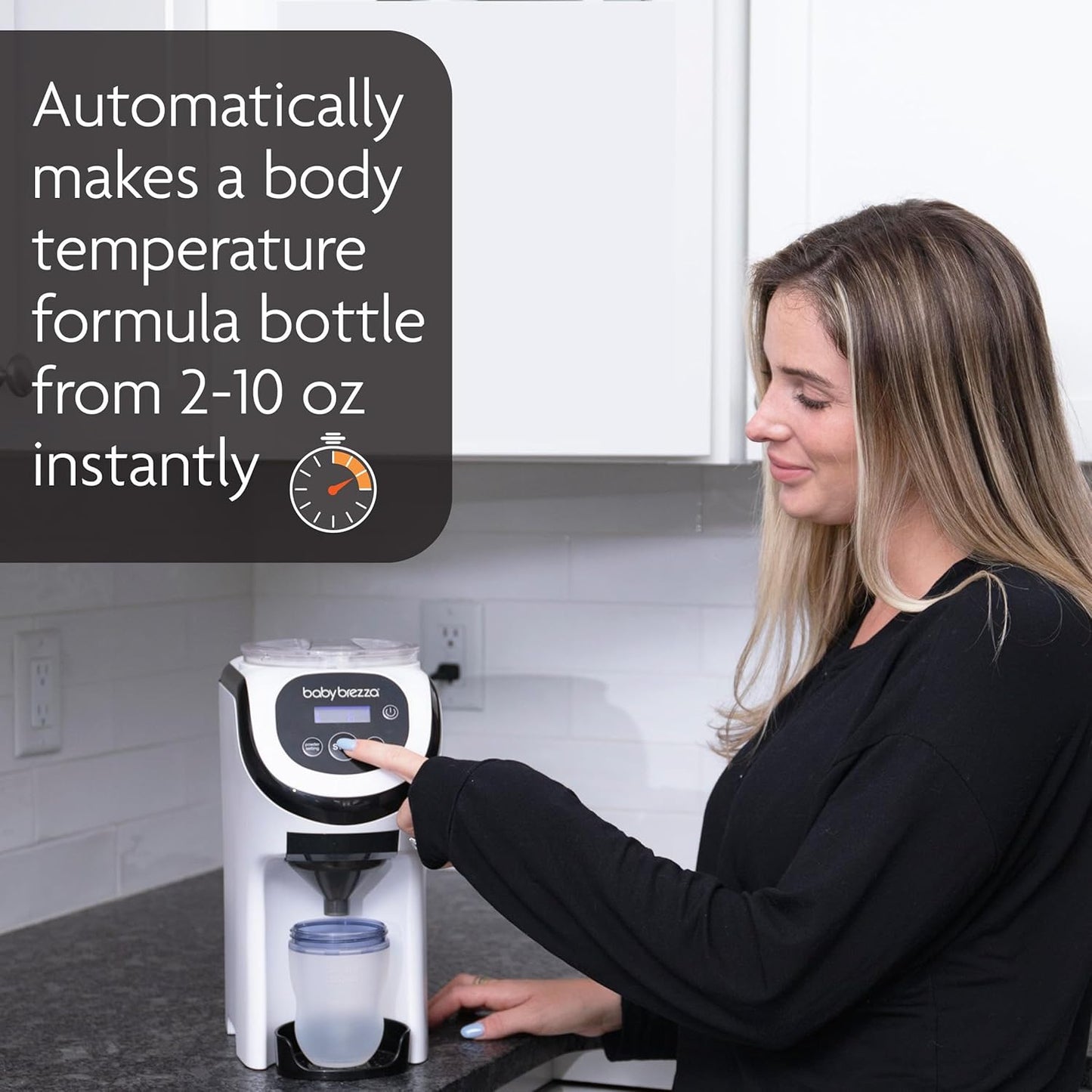 Baby Brezza Formula Pro Mini Baby Formula Mixer Machine Fits Small Spaces and is Portable for