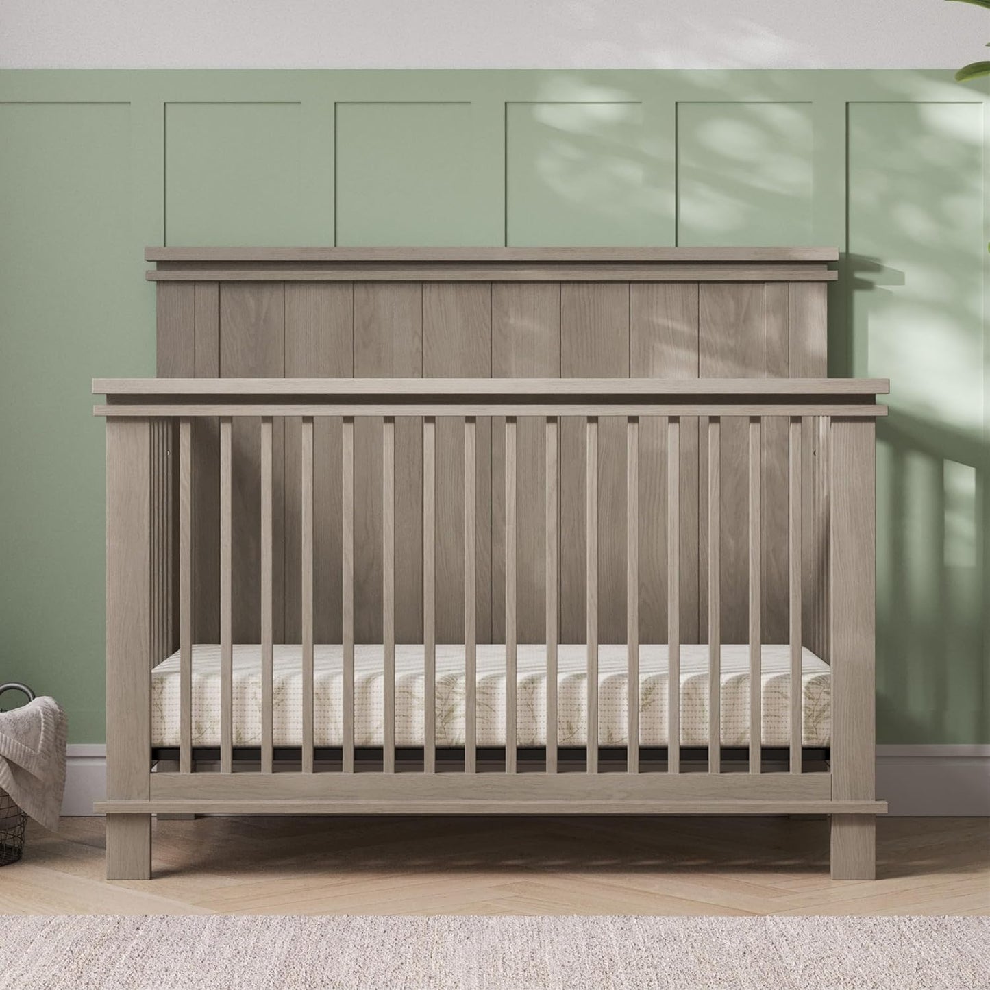 Child Craft Denman 4-in-1 Convertible Crib, Baby Crib Converts to Day Bed, Toddler Bed and Full